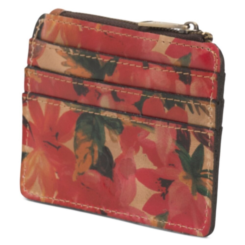 PATRICIA NASH Spring Multi Print Leather Cassis Id And Credit Card Case Wallet - Picture 2 of 4